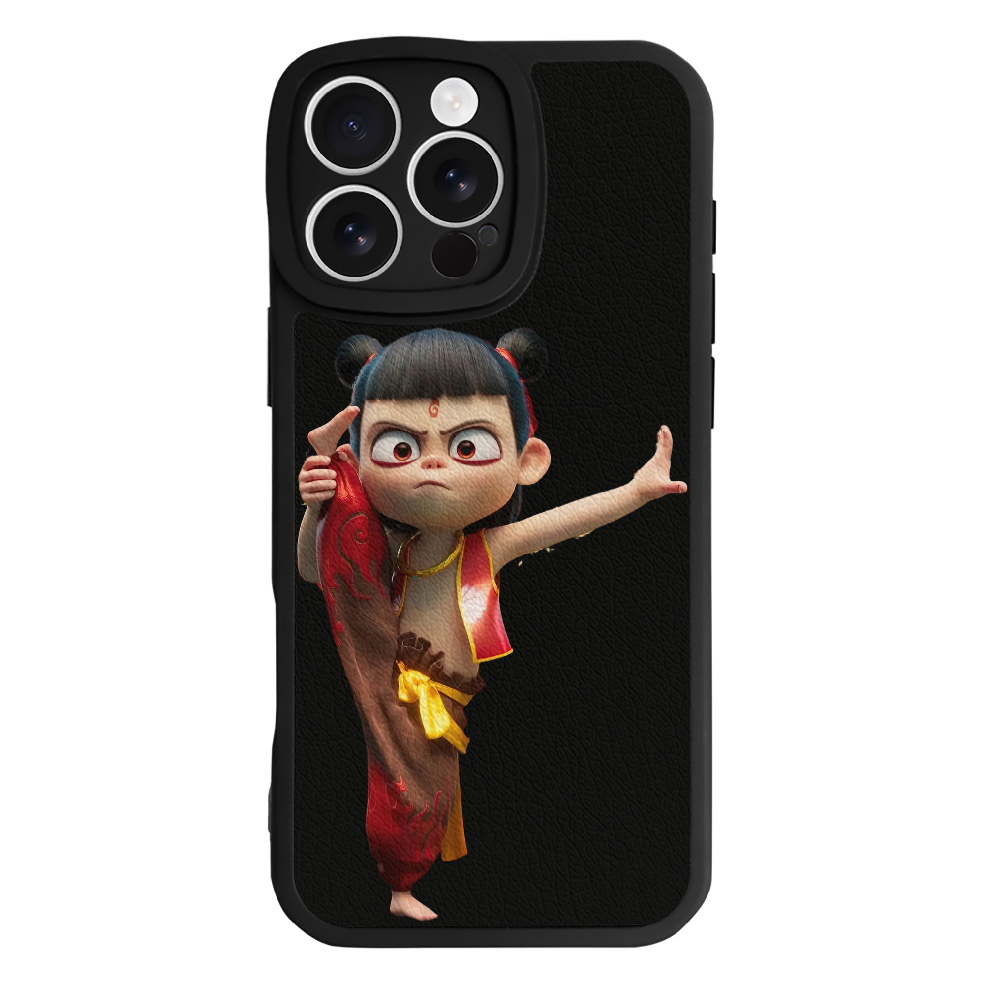 （画像用） Ne Zha 2 ナタ 魔童の大暴れ 【iPhone 16シリーズ対応】シリコンスマホケース（レザー調） 材質：シリコン